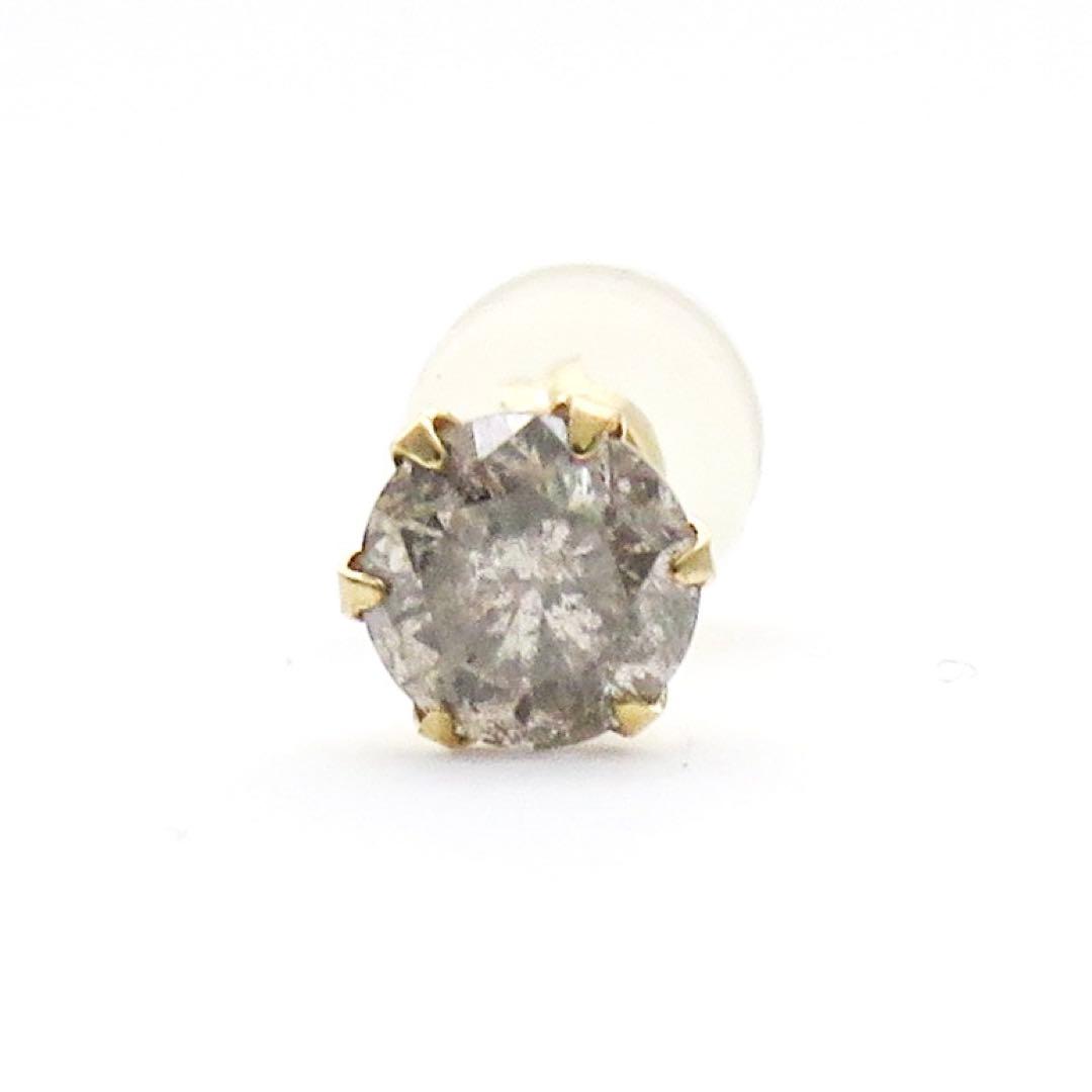 L*y様 新品　K18YG 天然ダイヤモンド0.45ct 片耳ピアス　　激安　本