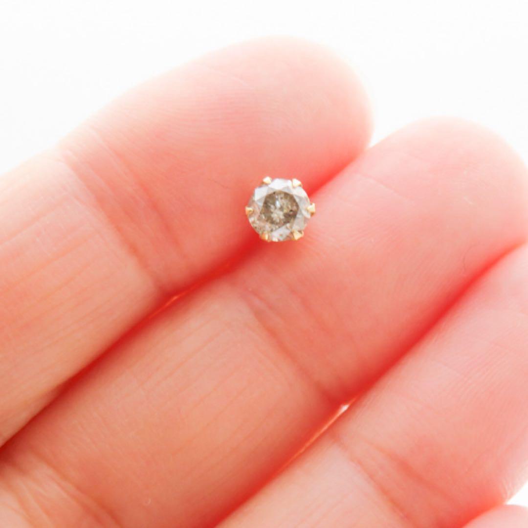 L*y様 新品　K18YG 天然ダイヤモンド0.45ct 片耳ピアス　　激安　本
