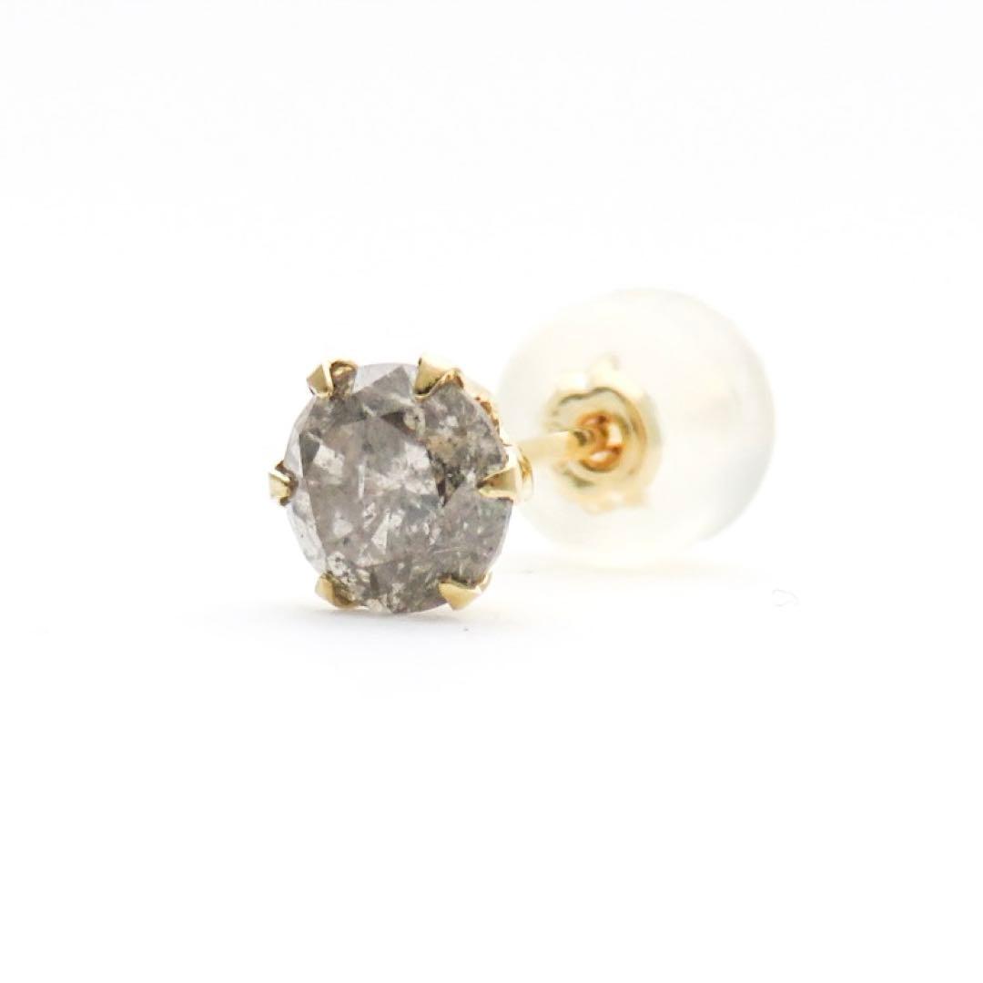 L*y様 新品　K18YG 天然ダイヤモンド0.45ct 片耳ピアス　　激安　本