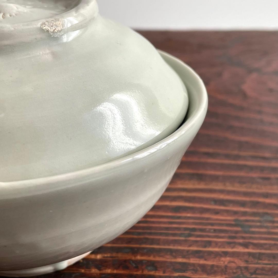 森岡成好 白磁 無垢碗 蓋付き碗 飯碗 茶碗 人気作家 検）李朝 民藝