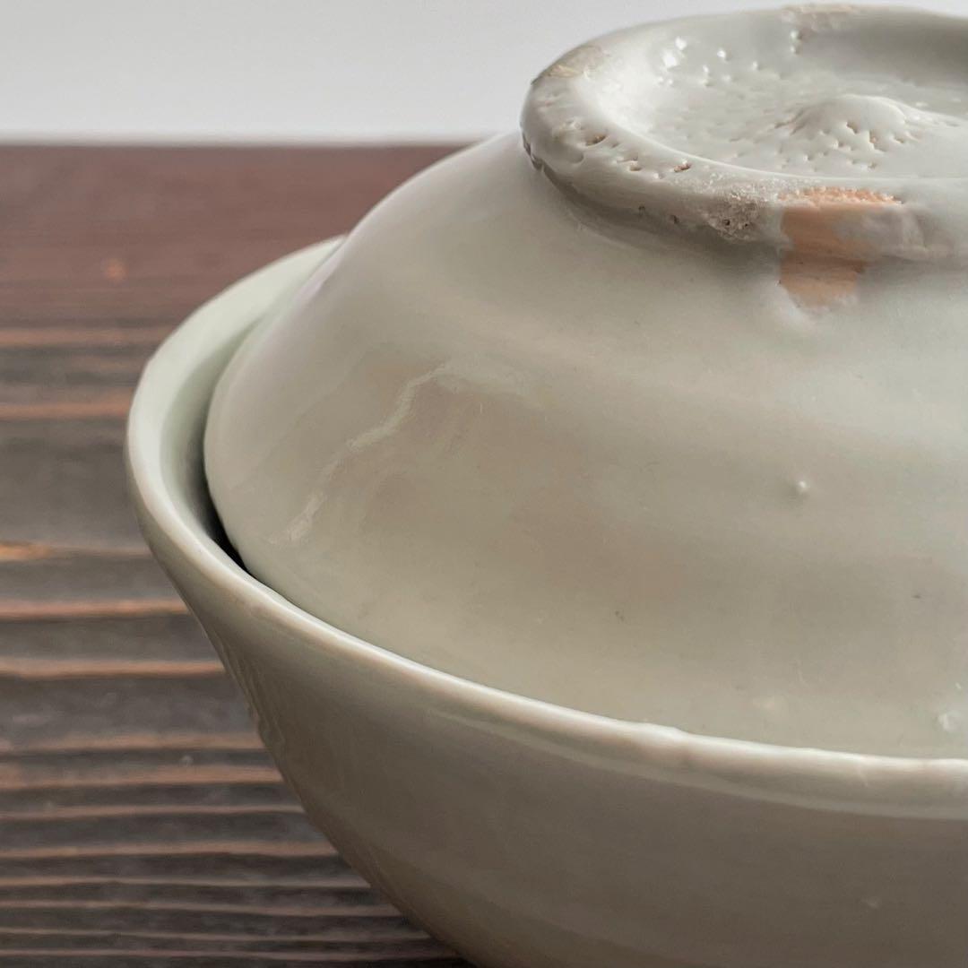 森岡成好 白磁 無垢碗 蓋付き碗 飯碗 茶碗 人気作家 検）李朝 民藝