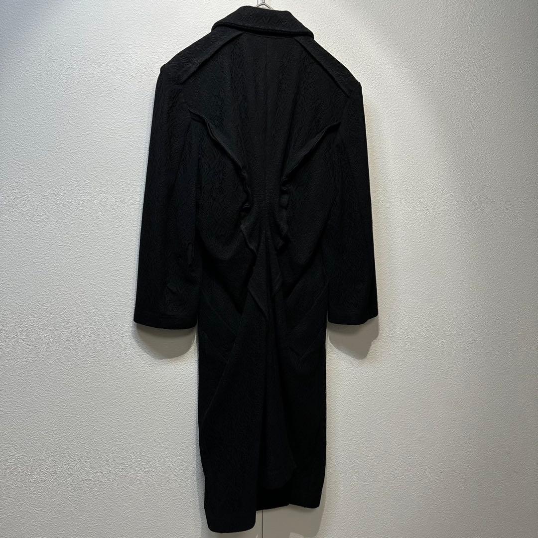 希少 11年製 コムデギャルソン 上質 総柄 変形 レース ステンカラーコート