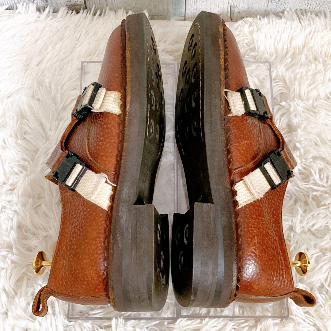 【希少】Hender Scheme ダブルモンク　ビブラムソール　シボ革