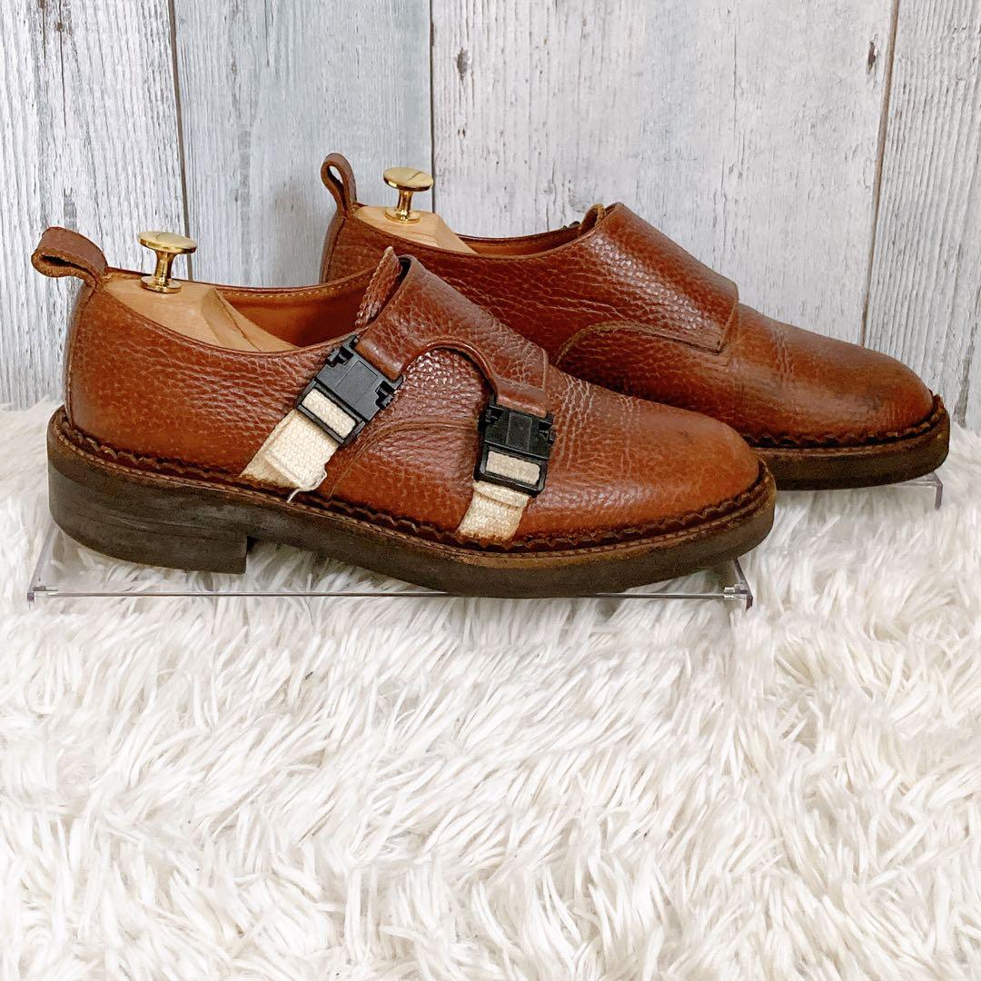 【希少】Hender Scheme ダブルモンク　ビブラムソール　シボ革