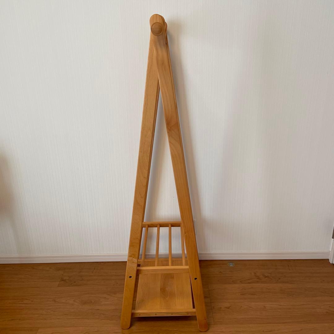 【モモナチュラル】木製ハンガーラックMサイズ