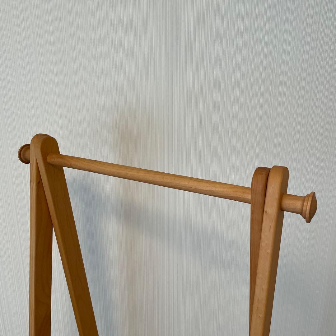 【モモナチュラル】木製ハンガーラックMサイズ