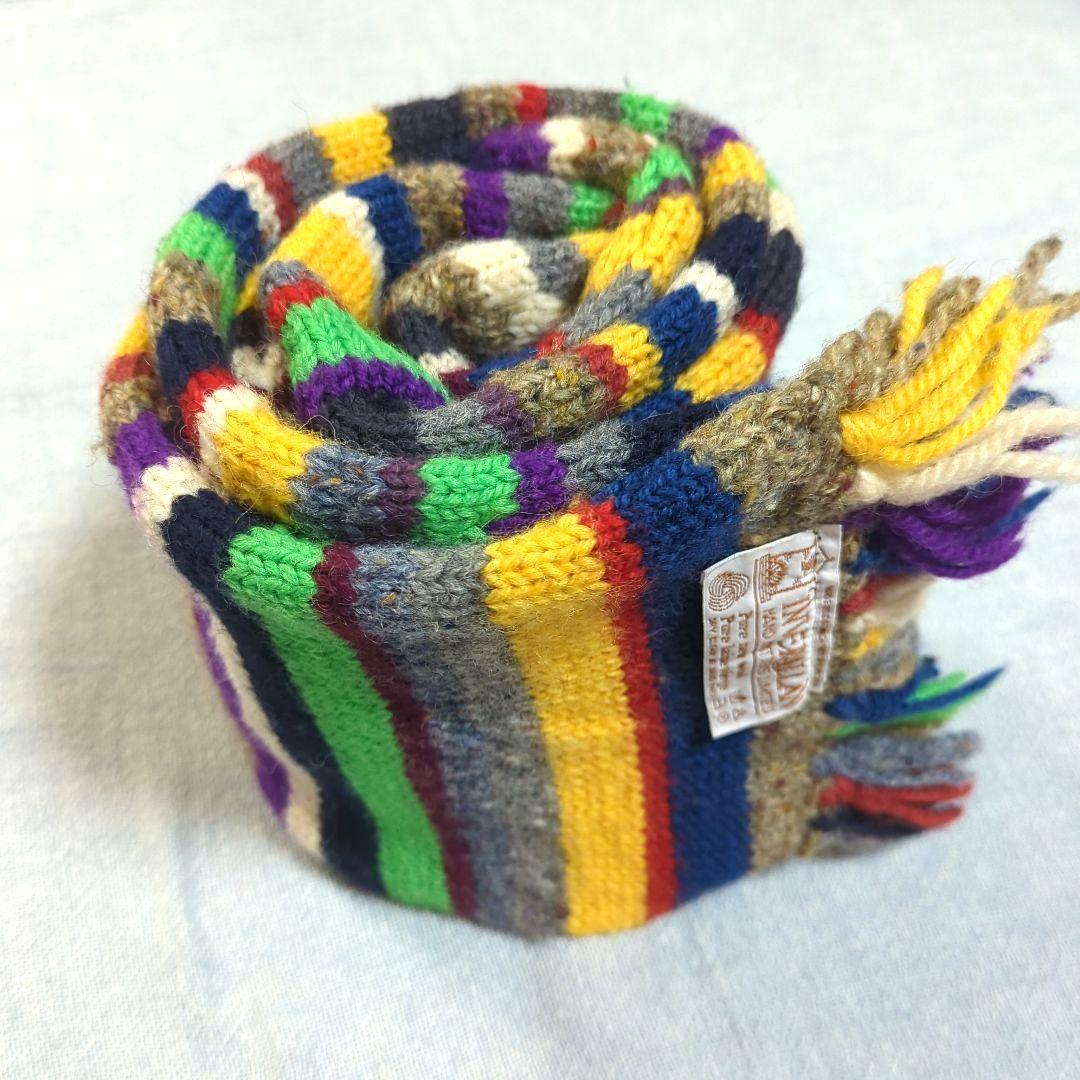 希少‼️INVERALLAN インバーアランニットマルチカラーマフラー