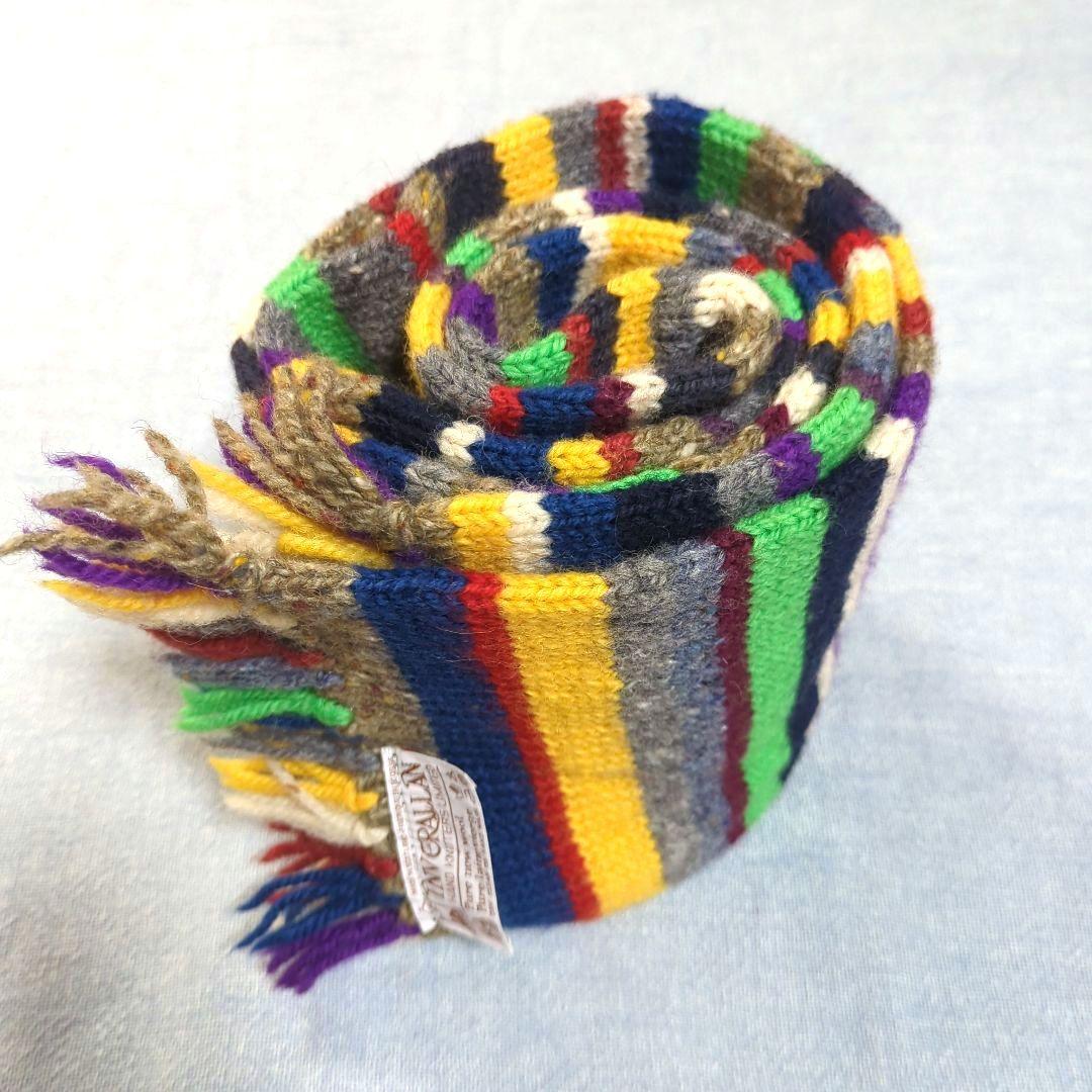 希少‼️INVERALLAN インバーアランニットマルチカラーマフラー