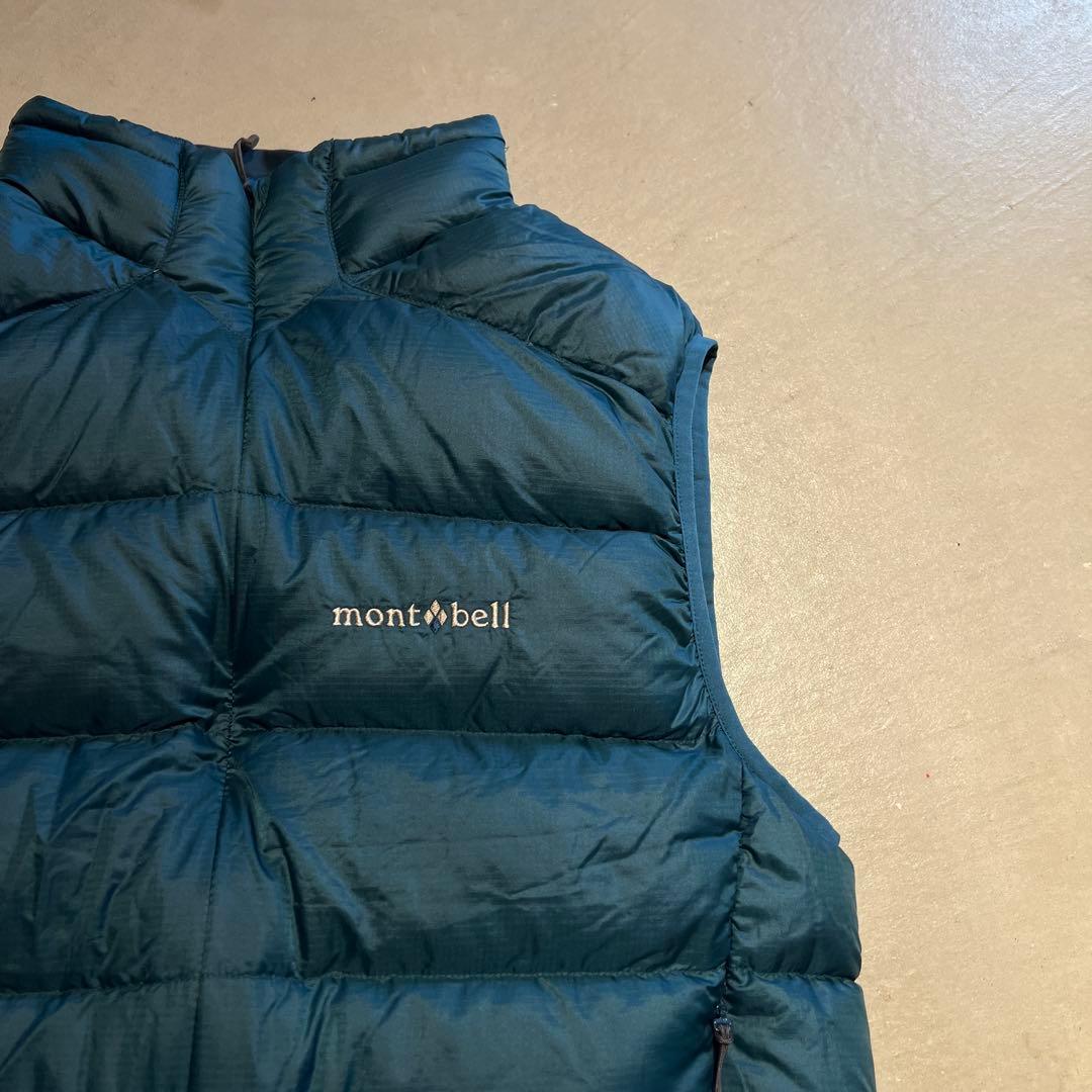 【希少カラー❗️】今期トレンド！mont-bell ダウンベスト　ブルー　S