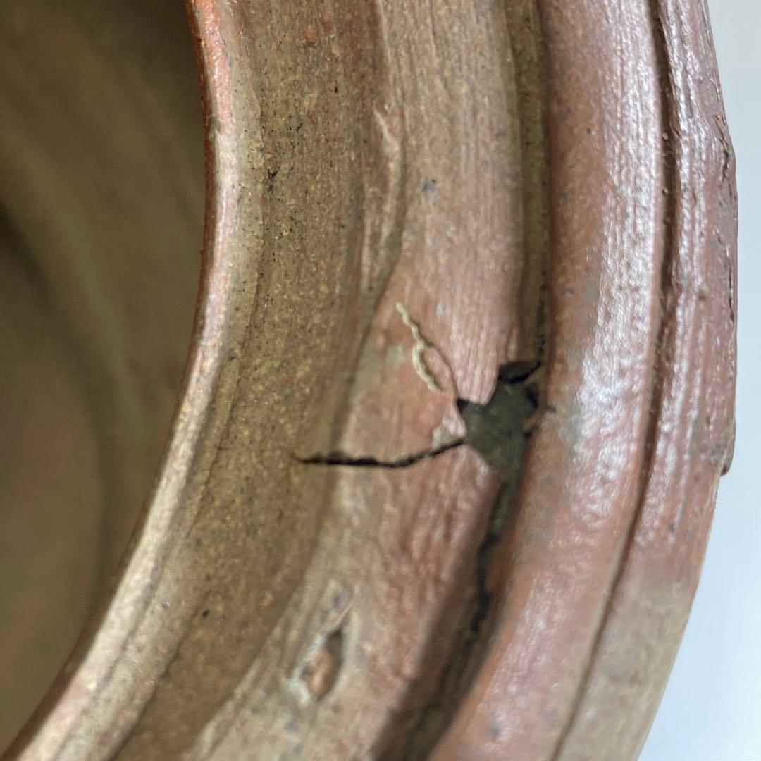 桃山時代 桂又三郎 極〆 古備前 火襷水指 高さ15.5cm 東岩7-0903①