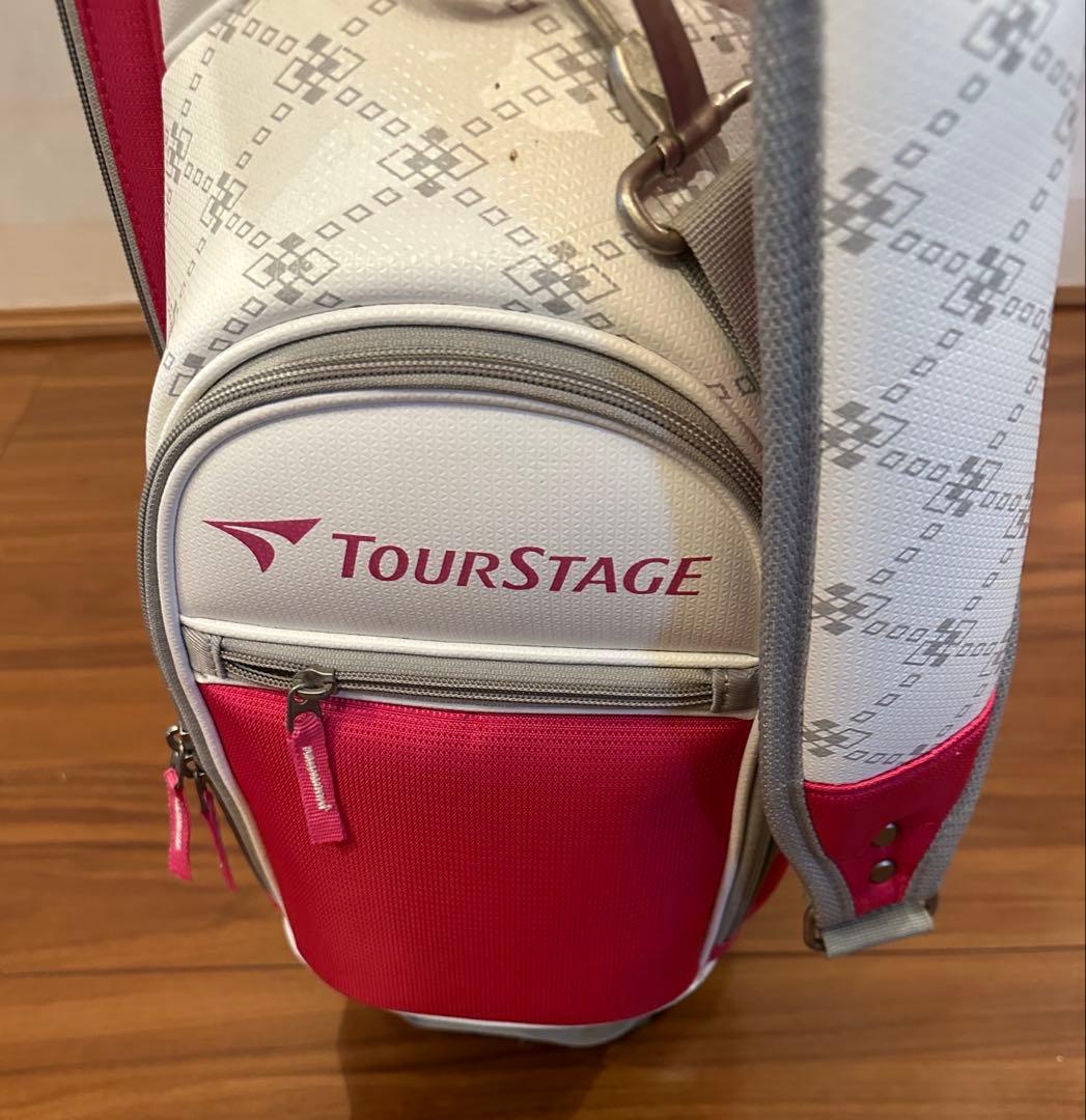 TOURSTAGE キャディバッグ ピンク 美品ですよ(^^)