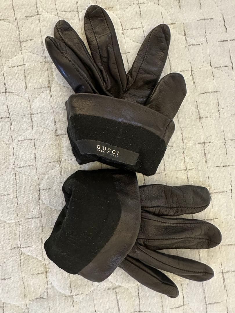 グッチ シェリーライン ホースビット ラムレザー手袋 サイズ7 1/2