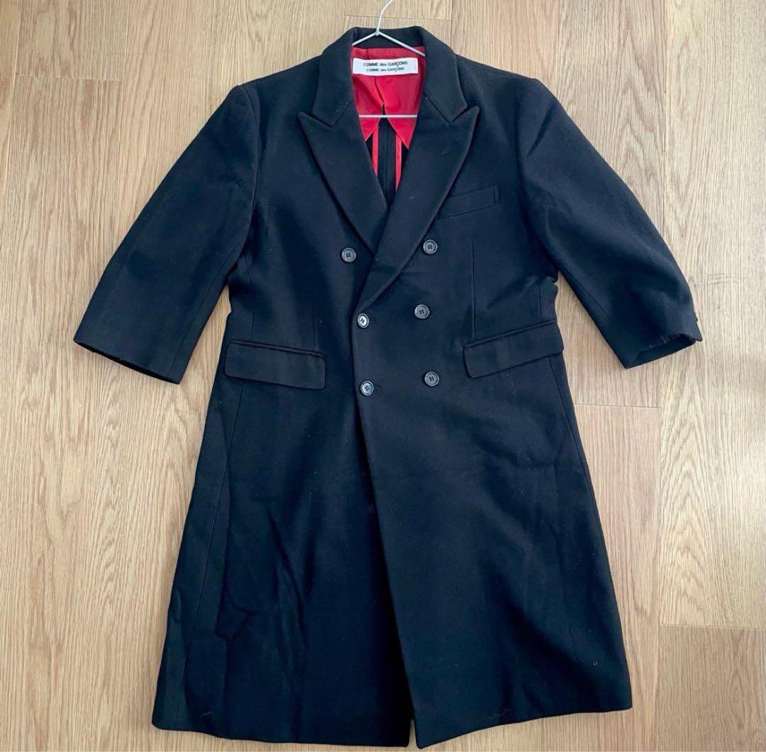 七分袖丈ダブルブレスト コート