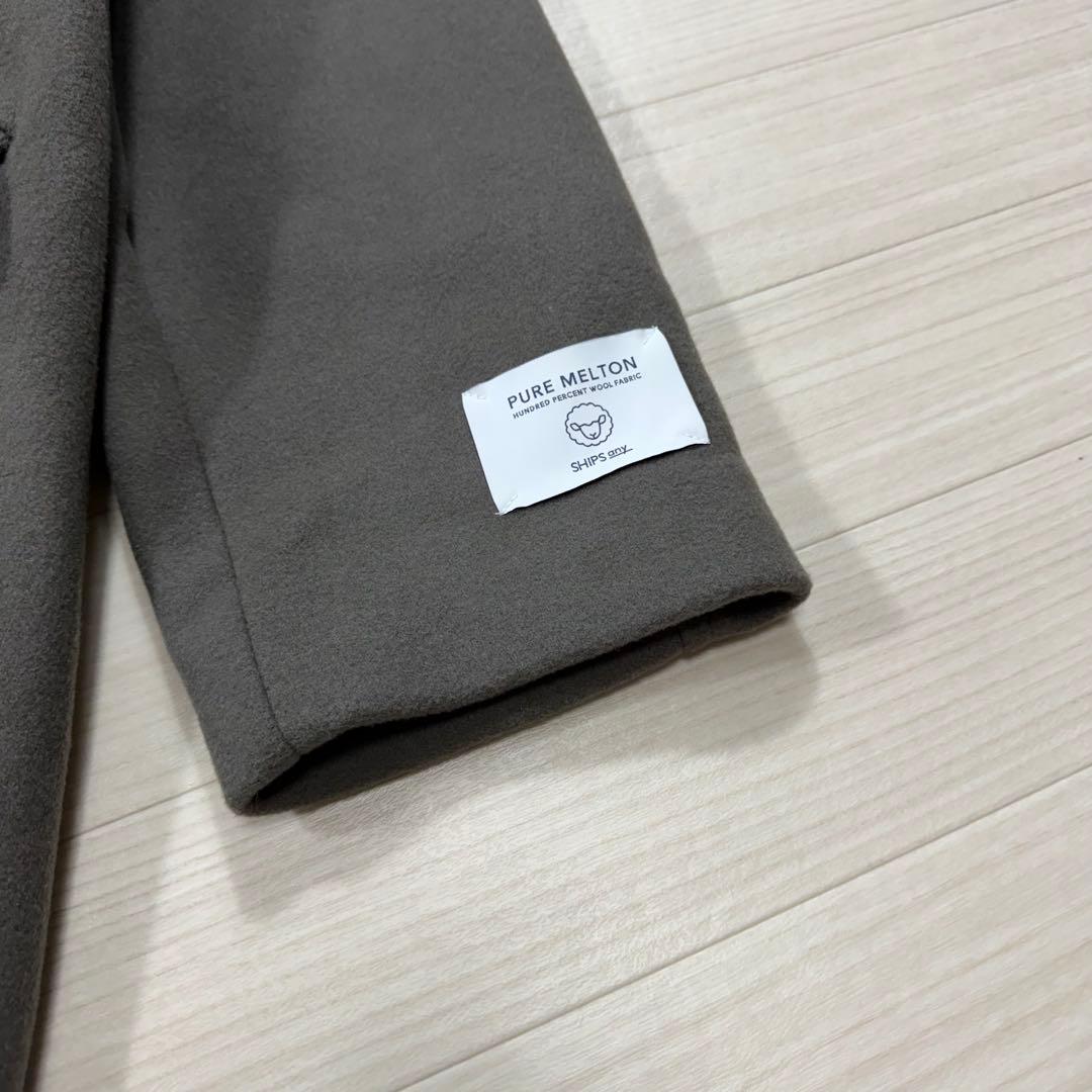 新品タグ付 SHIPSany XL ピュアウールメルトン ダブルチェスターコート
