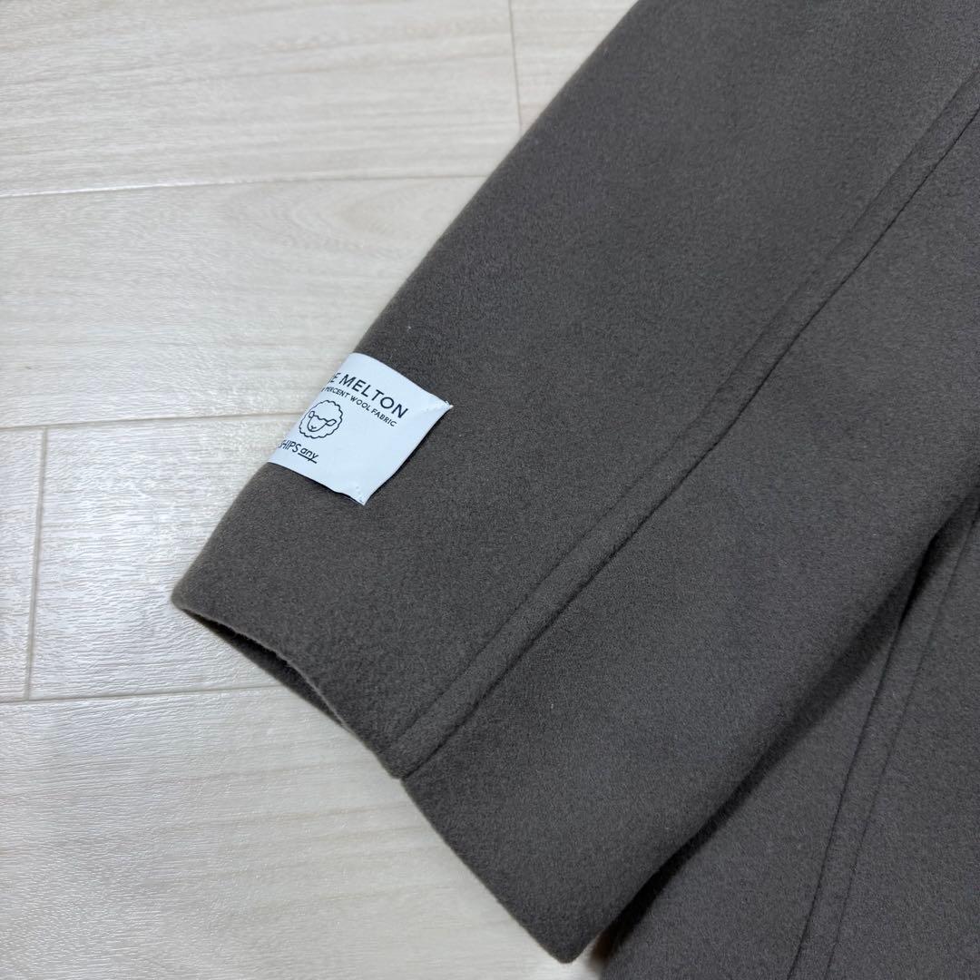 新品タグ付 SHIPSany XL ピュアウールメルトン ダブルチェスターコート