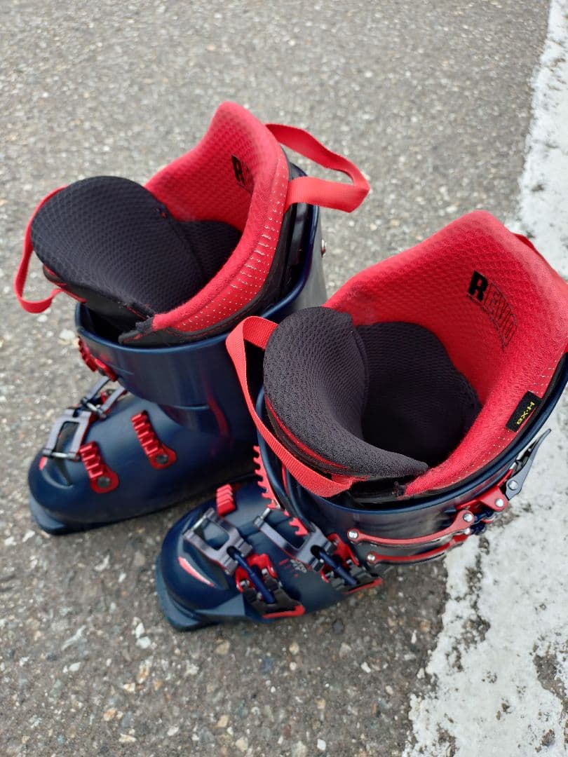 REXXAMスキー靴REVO100M ネイビー/レッド 4バックル