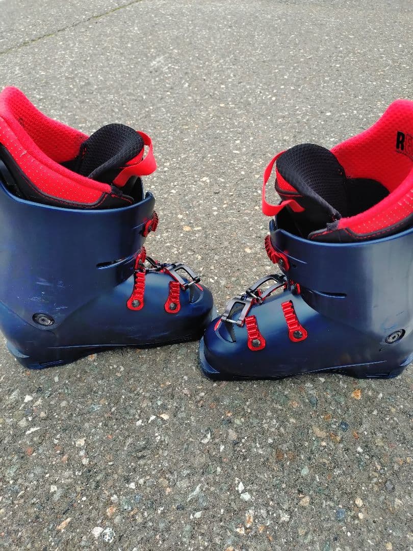 REXXAMスキー靴REVO100M ネイビー/レッド 4バックル