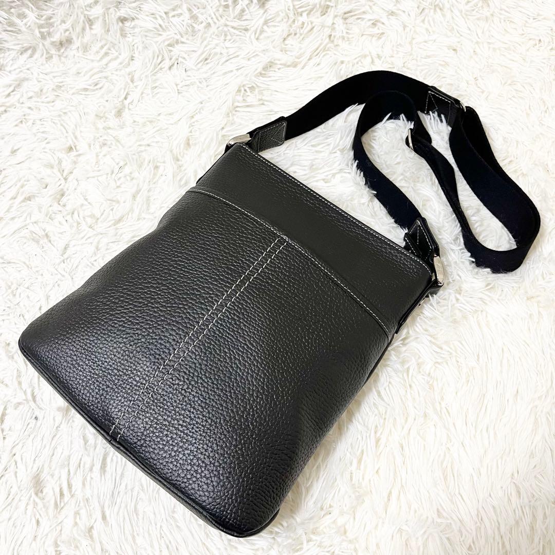 ✨極美品✨希少　WAKO 銀座和光 ショルダーバッグ シボ革 2way ブラック