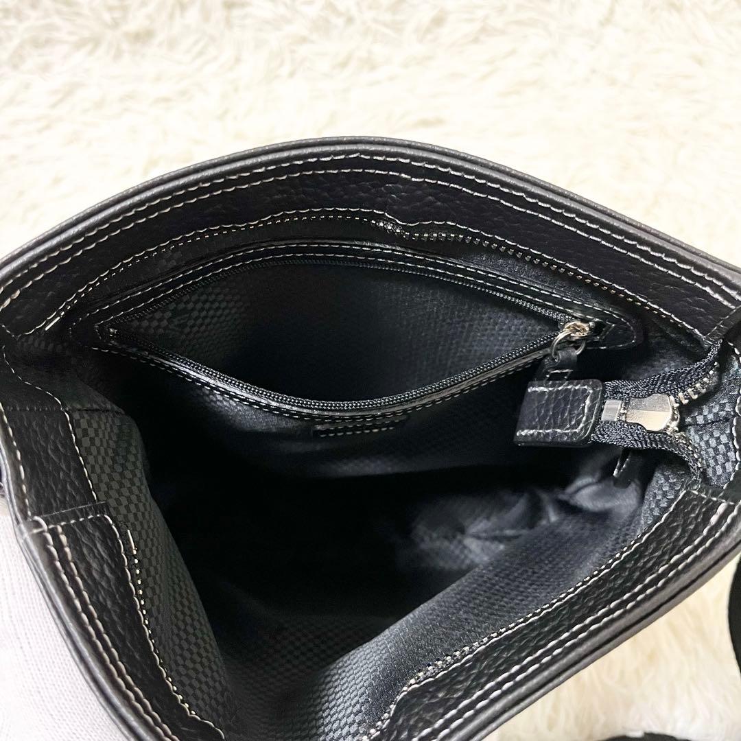 ✨極美品✨希少　WAKO 銀座和光 ショルダーバッグ シボ革 2way ブラック