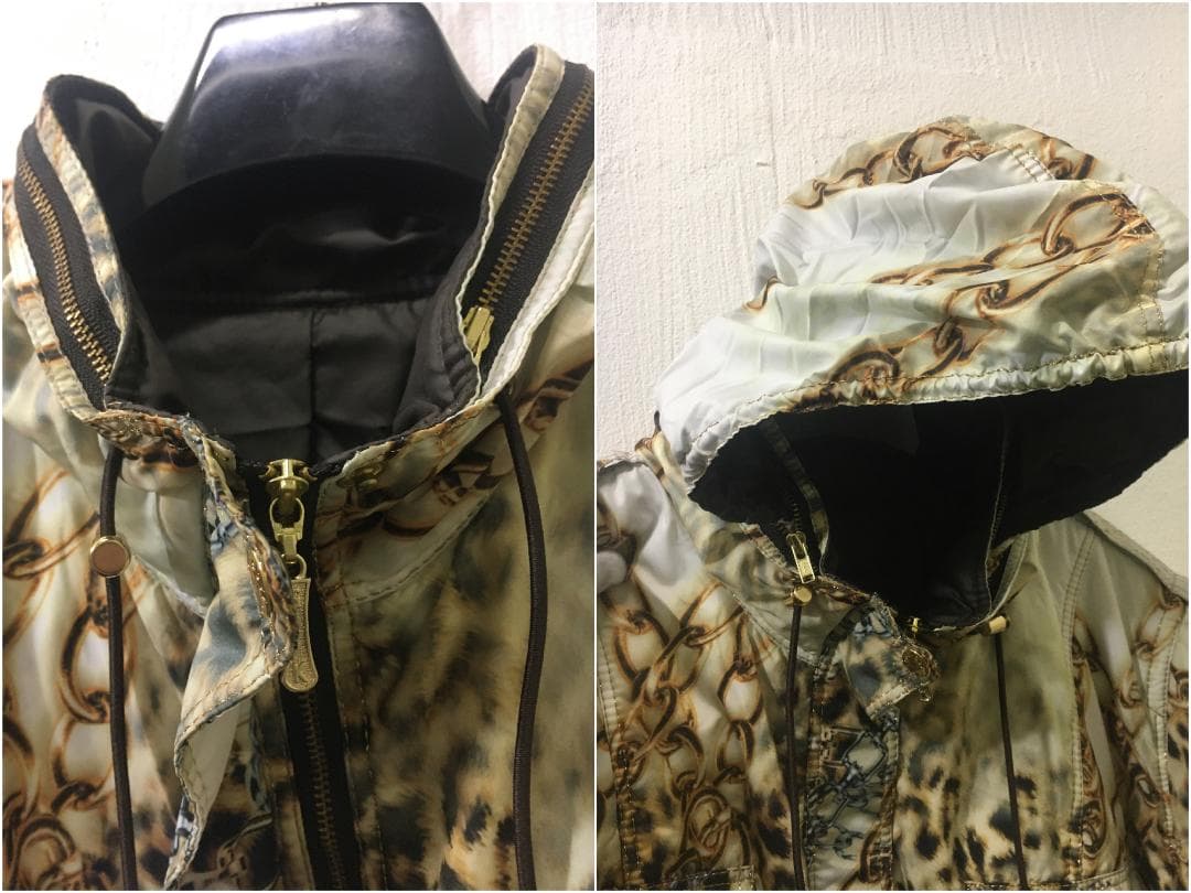 M)新品 伊太利屋 中綿コート ウインドブレーカー スプリングコート フード付