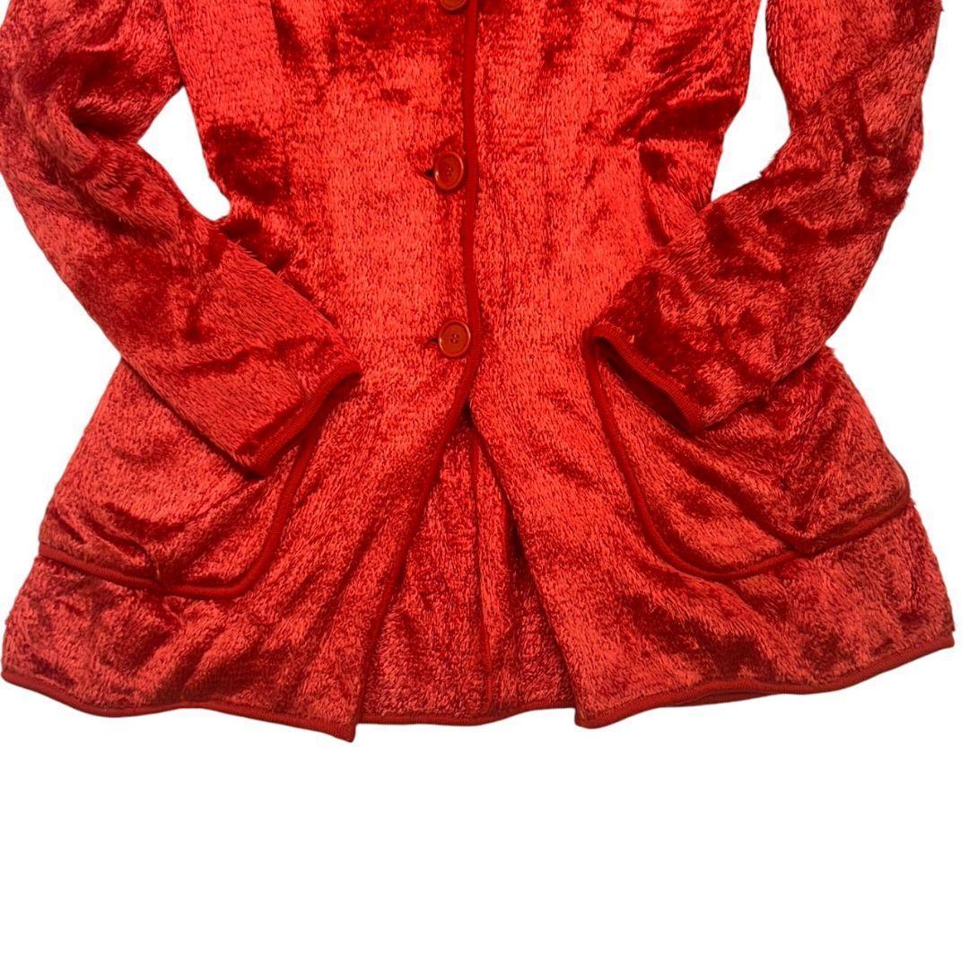 【 タグ付き未使用 】 セリーヌ　コート　赤　シャギー　ロングジャケット