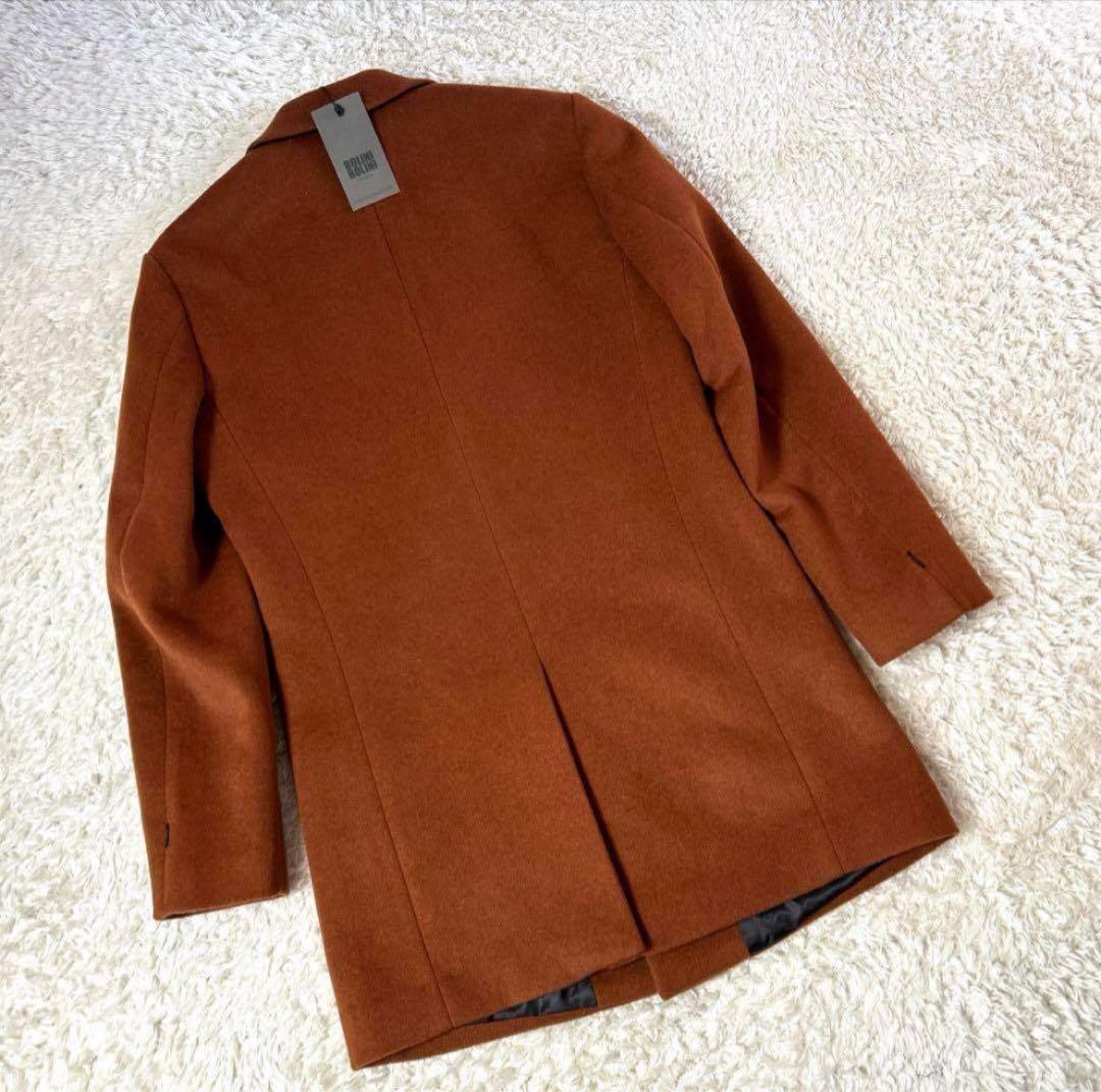 【新品タグ付・未使用】BOLINI 高級高品質ウールカシミヤチェスターコート M
