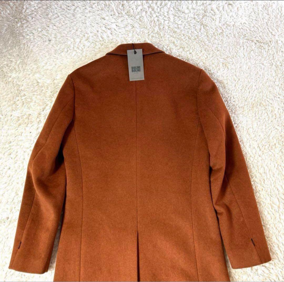 【新品タグ付・未使用】BOLINI 高級高品質ウールカシミヤチェスターコート M