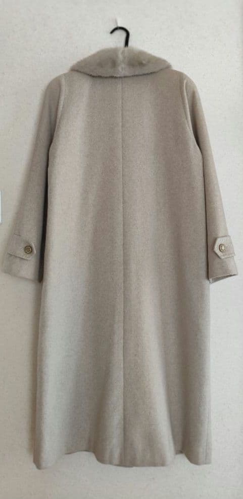 Liliane Burty カシミヤ セーブル ミンクファー ロングコート L