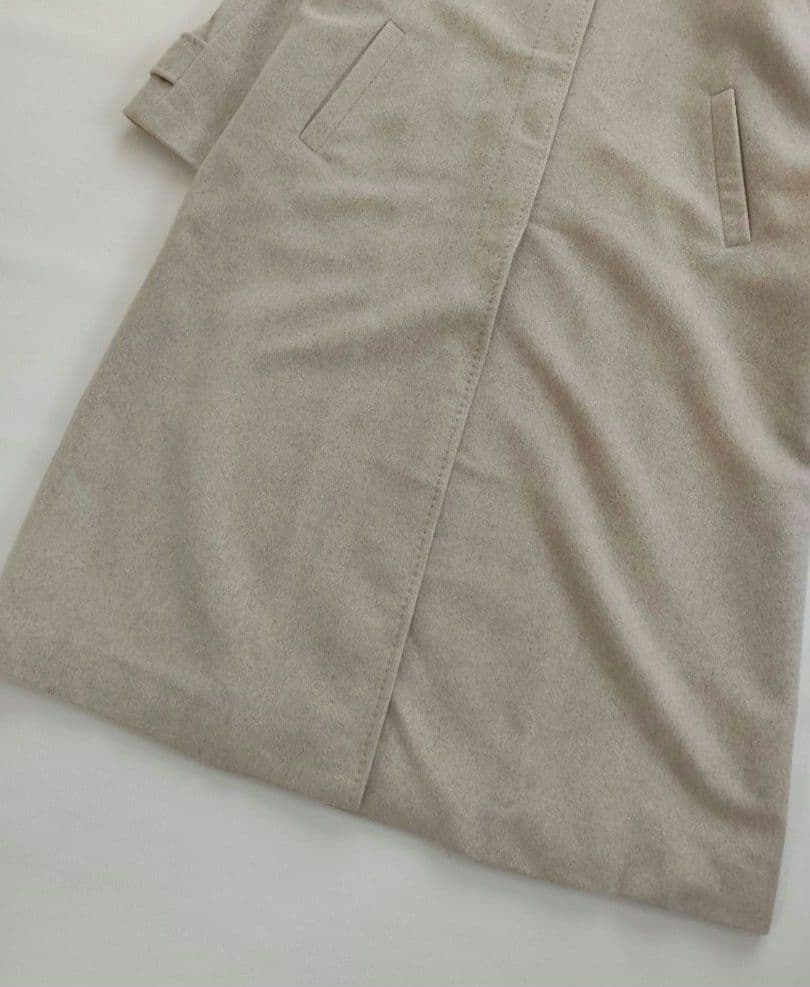 Liliane Burty カシミヤ セーブル ミンクファー ロングコート L