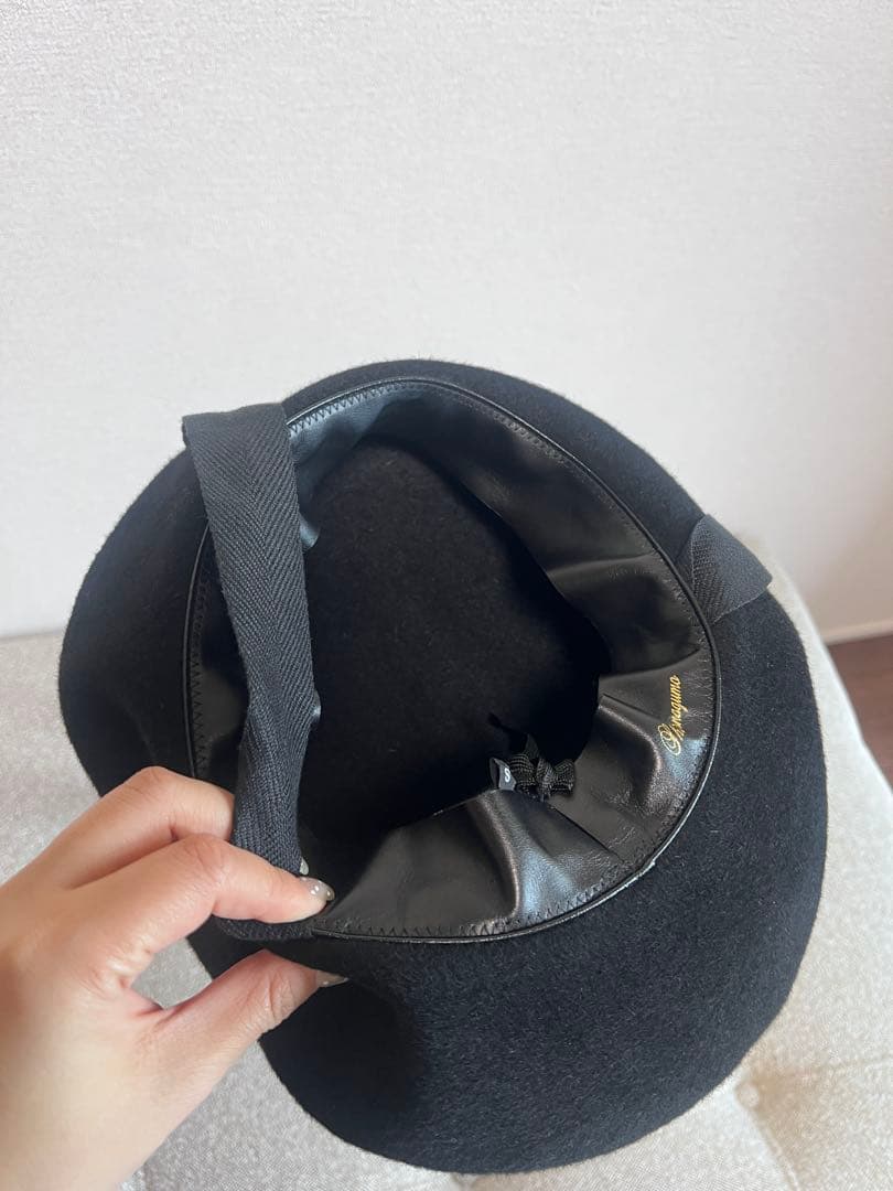 ブラックウールベレー帽