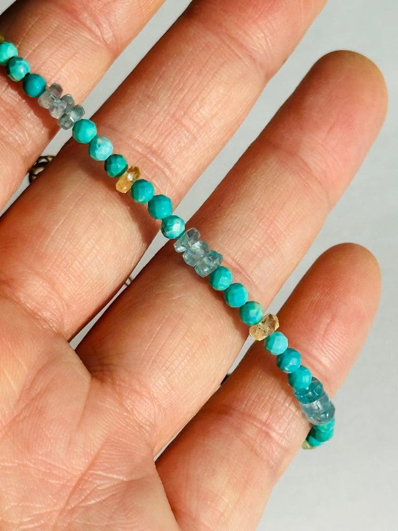 ユニドロブレスレット　ターコイズ