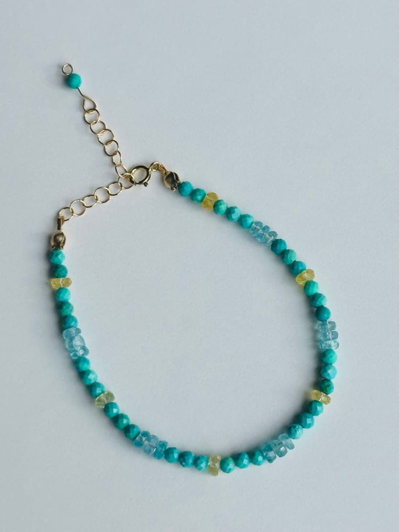 ユニドロブレスレット　ターコイズ