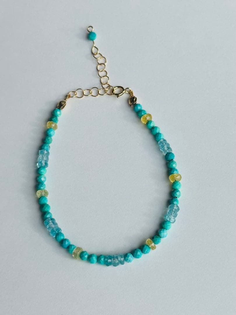 ユニドロブレスレット　ターコイズ