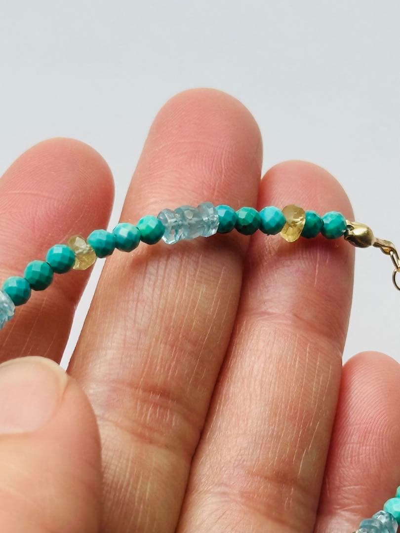 ユニドロブレスレット　ターコイズ