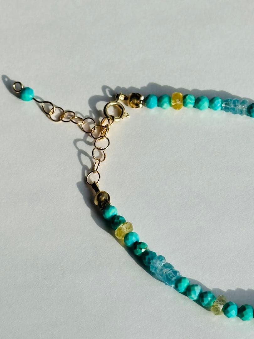 ユニドロブレスレット　ターコイズ