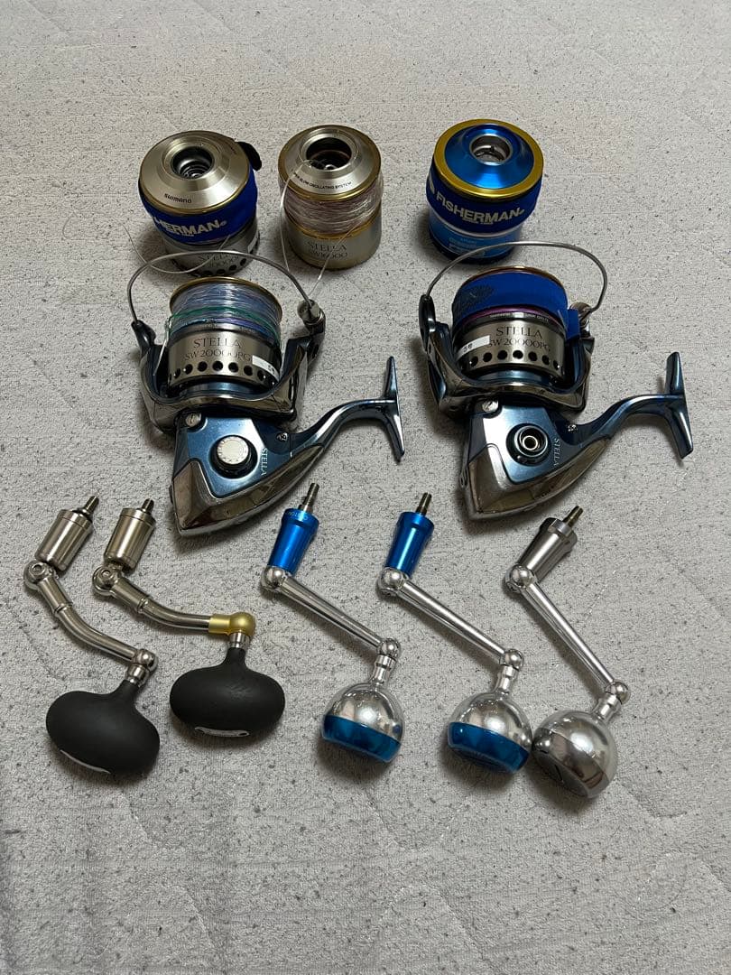 単品購入可　01ステラ20000PG 2台　替えスプール、ハンドルセット