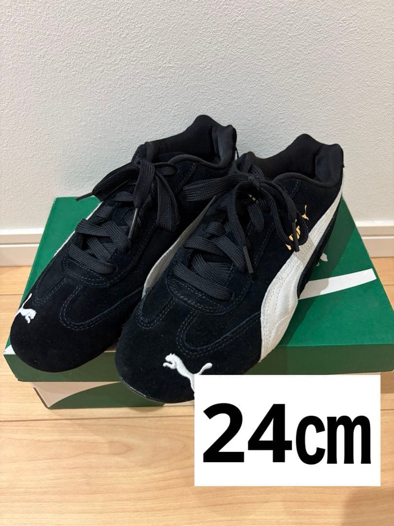 【最終値下げ】Puma スニーカー　スピードキャット　24㎝　ブラック　プーマ