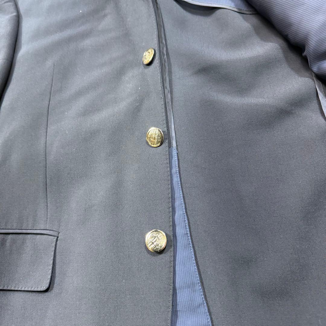 極美品 J.PRESS 紺ブレ 刻印銀ボタン 段返り ウール キュプラ M