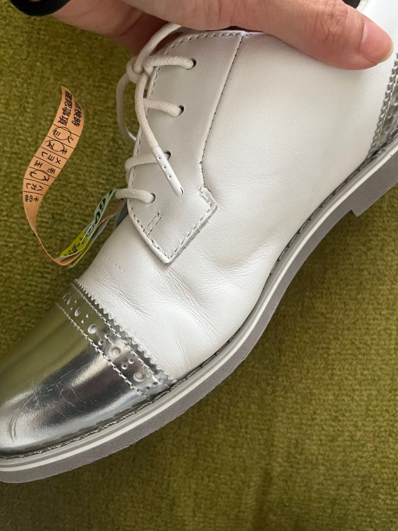 【hana】ゴルフシューズ ホワイト/シルバー【ジーフォア】