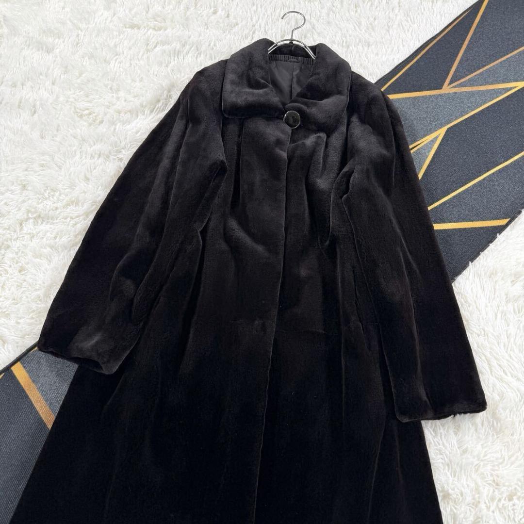 総丈132㎝ サガミンク シェアード コート ロング XL相当 AA140