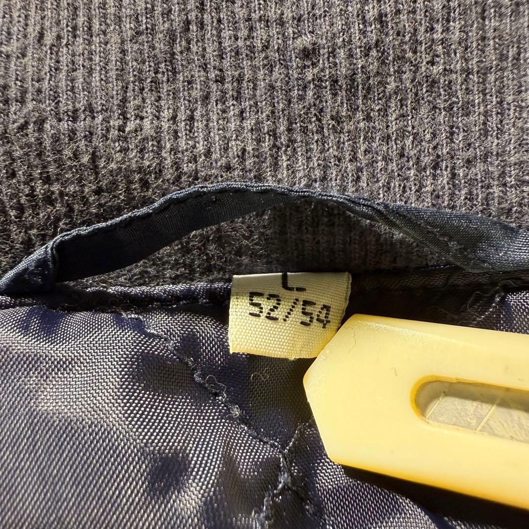 80sシルクブルゾン古着ネイビー中綿フライトジャケット型短丈L美品当時物CBOY