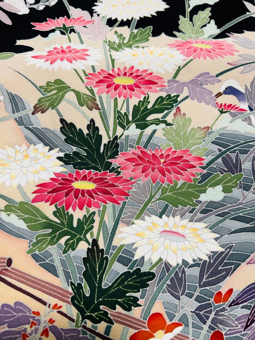 最高級本加賀友禅手書き技術者西川健一作品 本金箔高級袋帯23点完全フルセット