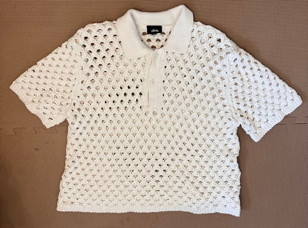 STUSSY メッシュ シャツ 白