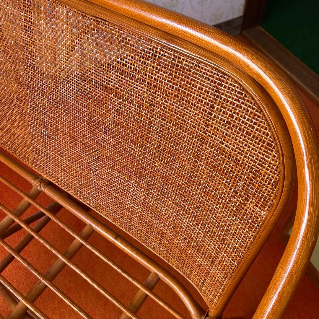 【最終値下げ】美品・送料込み ラタン の ベンチ 籐