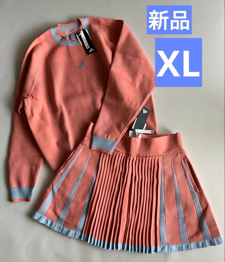 新品⛳️アディダスゴルフ プライムニット&プリーツスカート XL