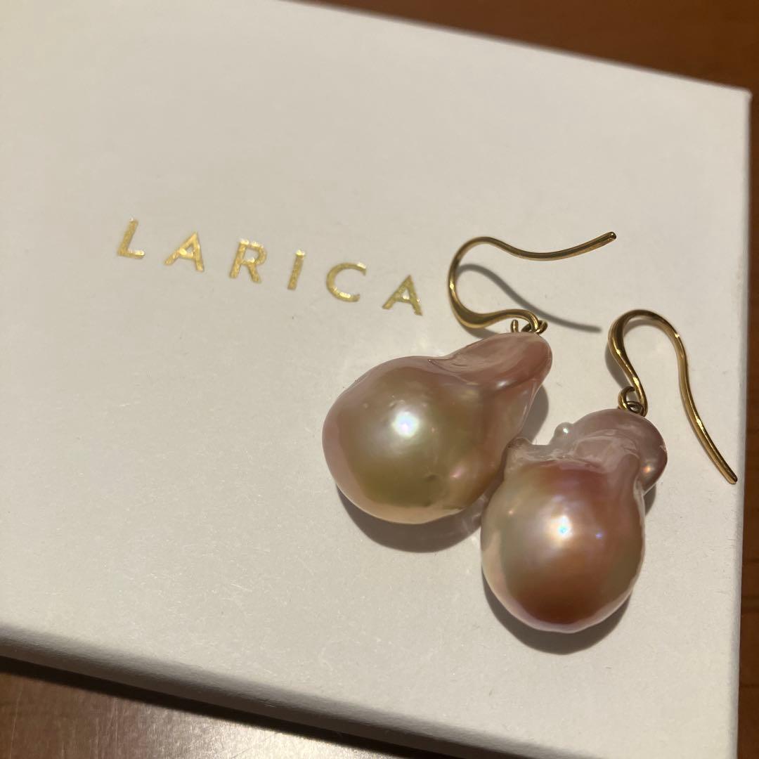 LARICA ピンク真珠バロック　ピアス