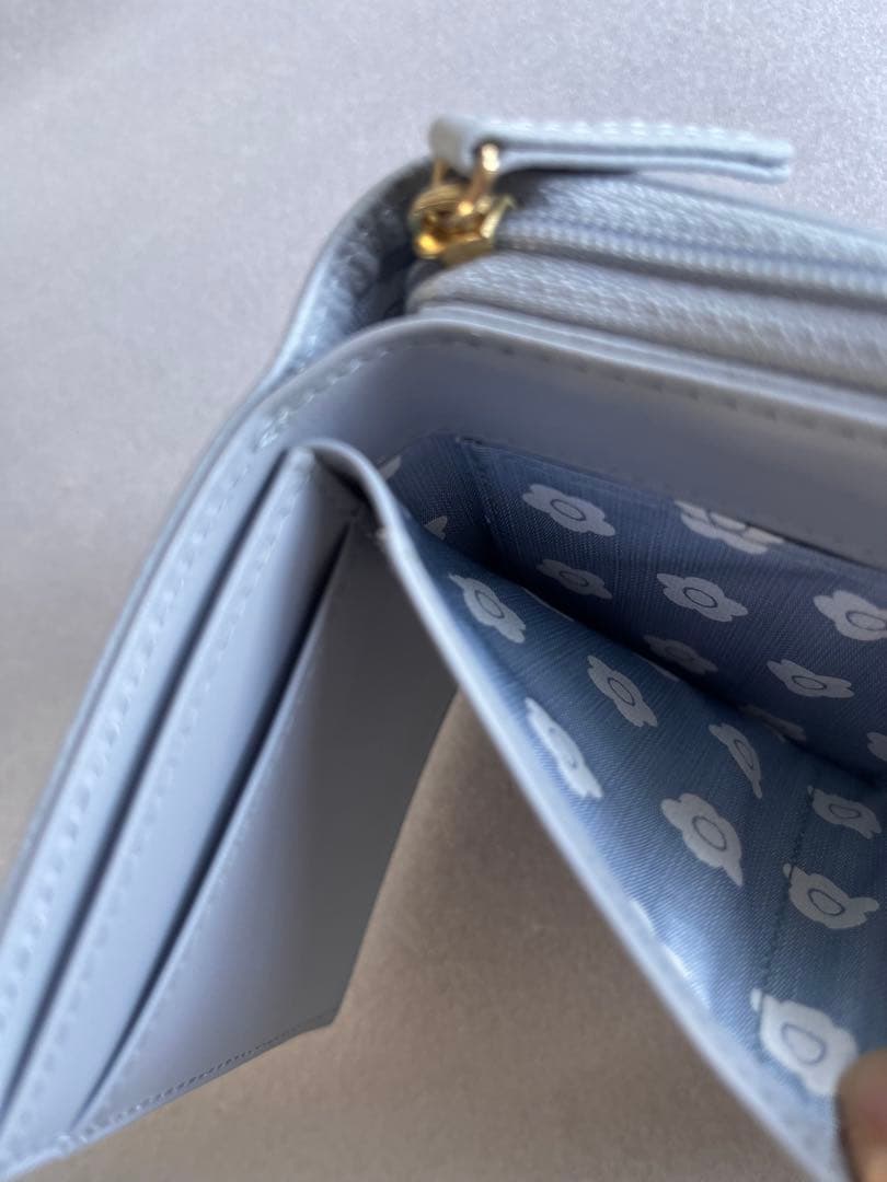 【未使用】MARY QUANT フーリーDパッチ ミニウォレット ブルー