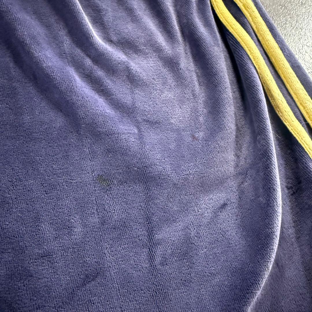 希少 美品 アディダス トラックパンツ　ベロア 紺黄 常田大希　90s M