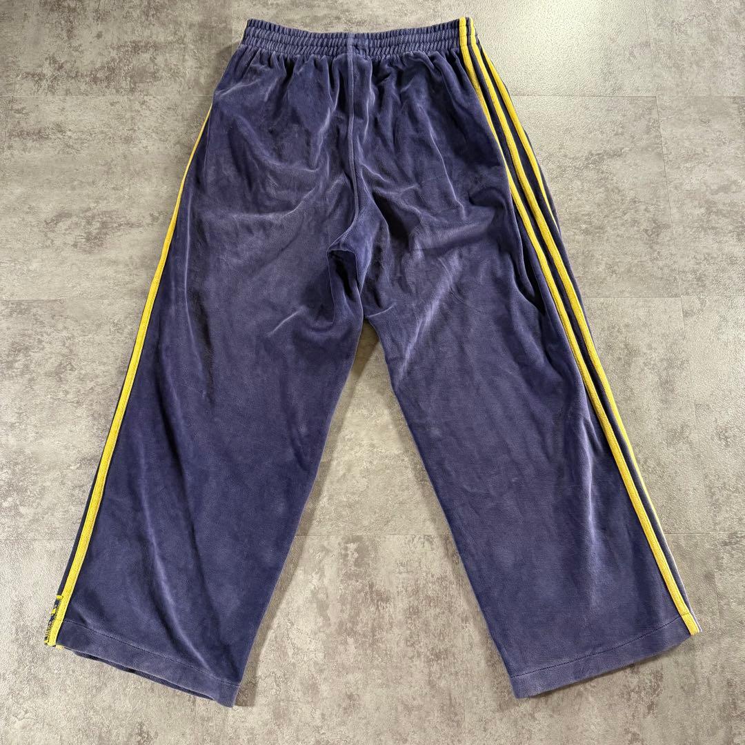 希少 美品 アディダス トラックパンツ　ベロア 紺黄 常田大希　90s M