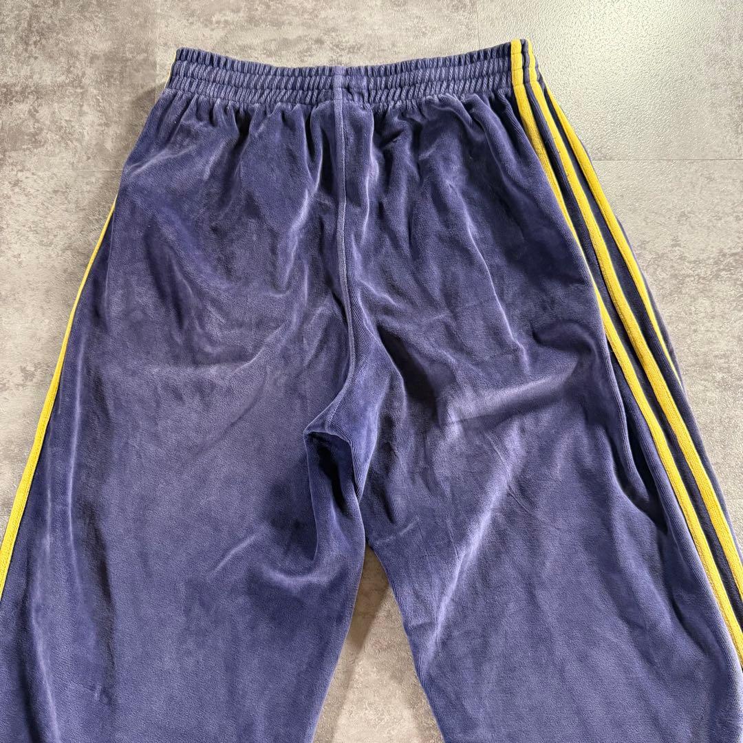 希少 美品 アディダス トラックパンツ　ベロア 紺黄 常田大希　90s M